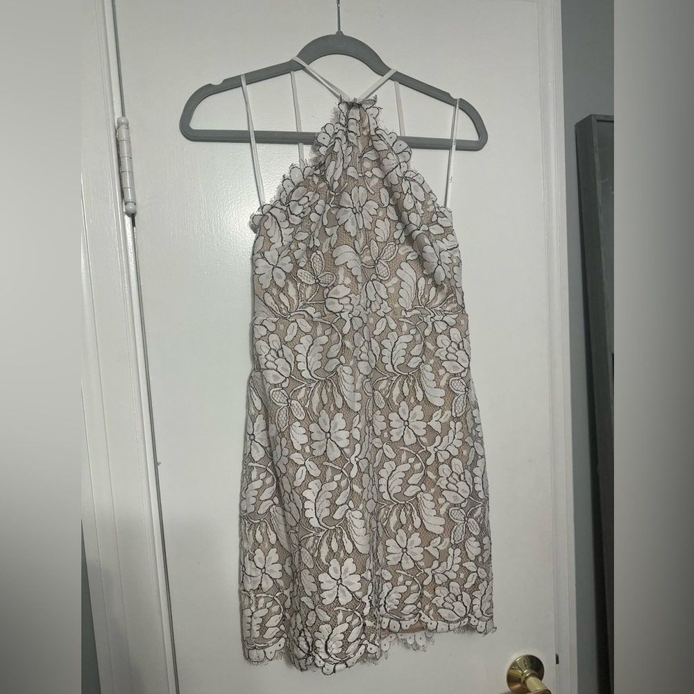 Lulus,floral lace white dress - Picture 3 of 3